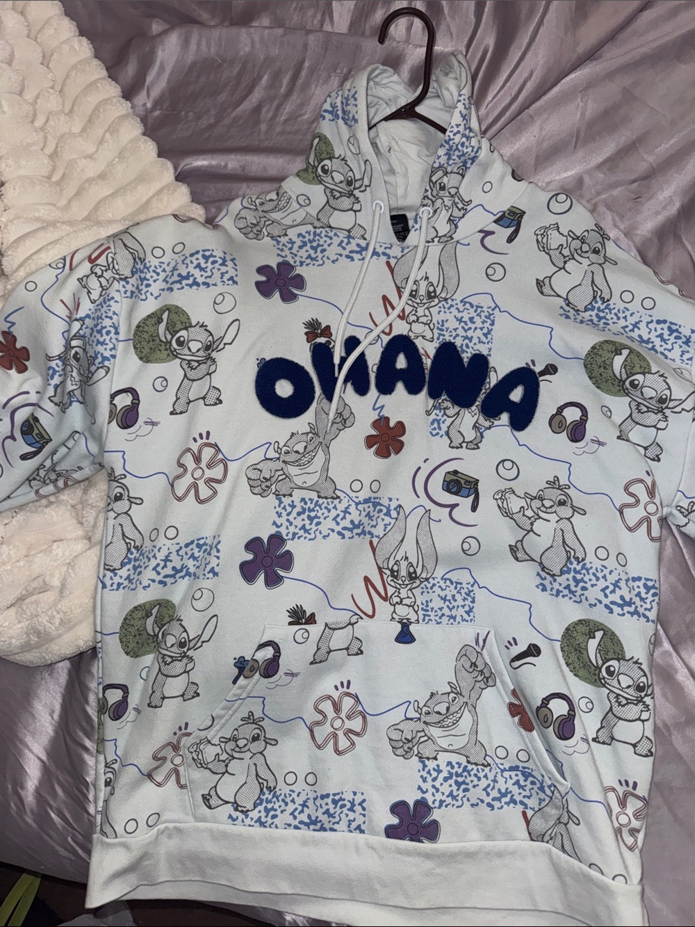 Women’s Ohana Light Blue Graphic Hoodie